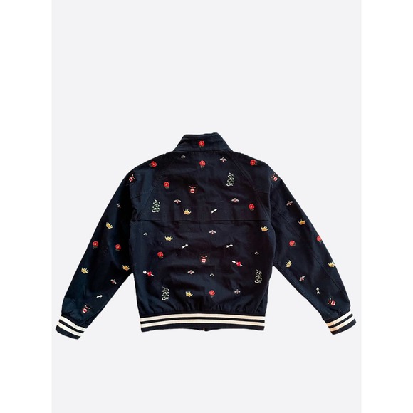 Gucci Navy Mini Logos Embroidered Jacket - Picture 2 of 6